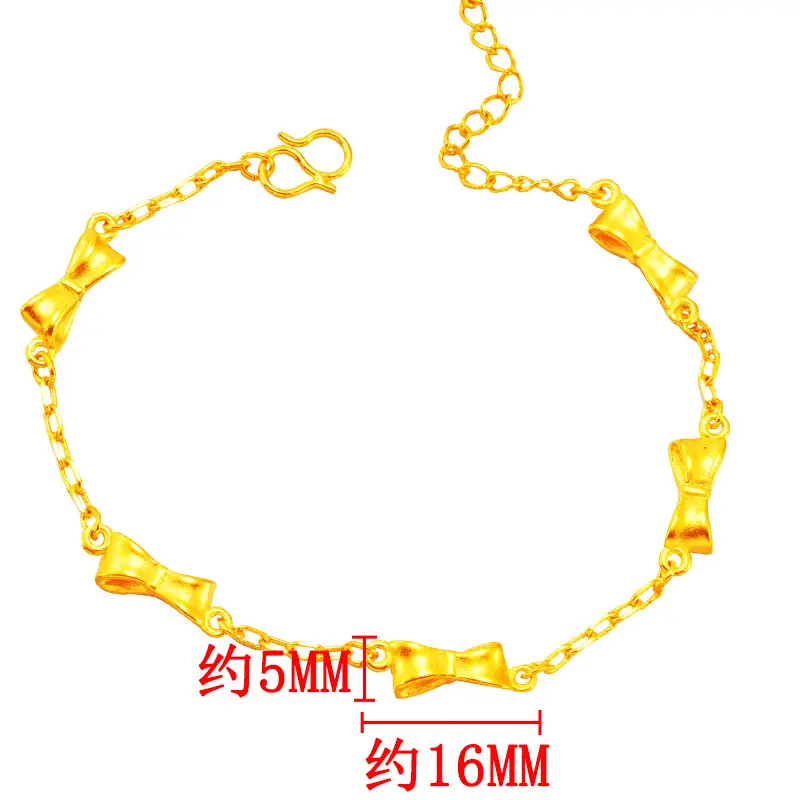 Gold Crossbody Bracelet Women's Jewelry Copper Plated 24k Gold Chinese Knot - Image 5