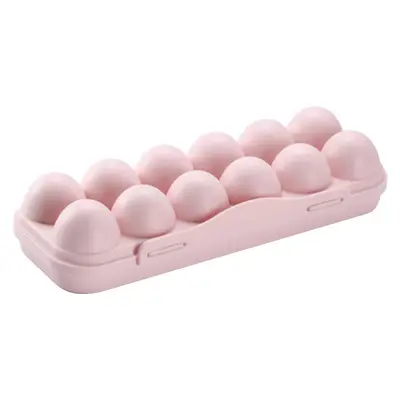 Pink 18-Grid Egg Storage Box with Lid - Image 3