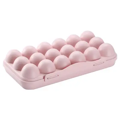 Pink 18-Grid Egg Storage Box with Lid - Image 6