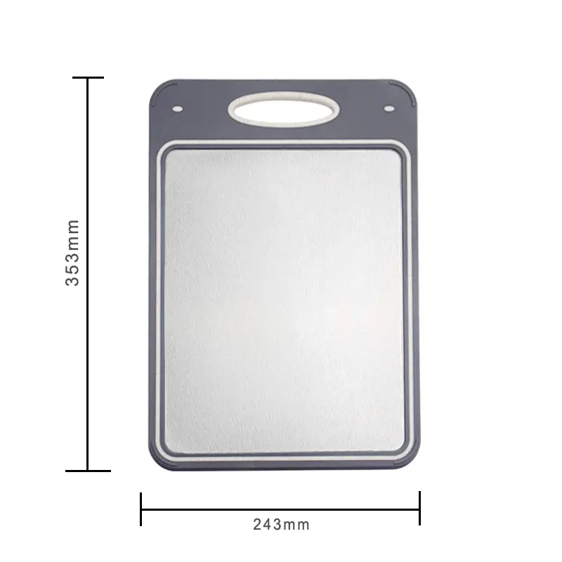 Double-Sided Stainless Steel Cutting Board 40cm - Image 3