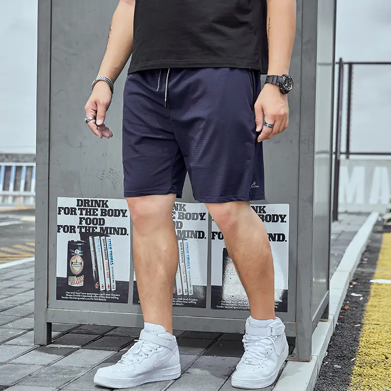 No Size Ice Silk Navy Shorts for Men - Image 3