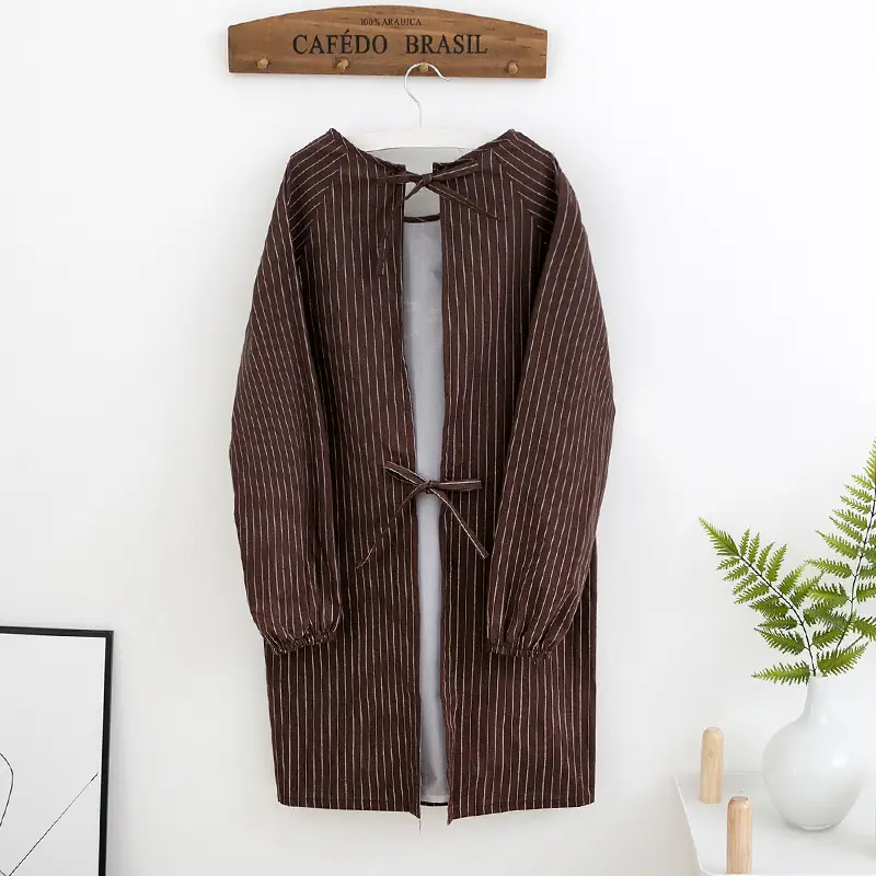 Long Sleeve Apron Overalls Pure Cotton Kitchen Wear - Image 6