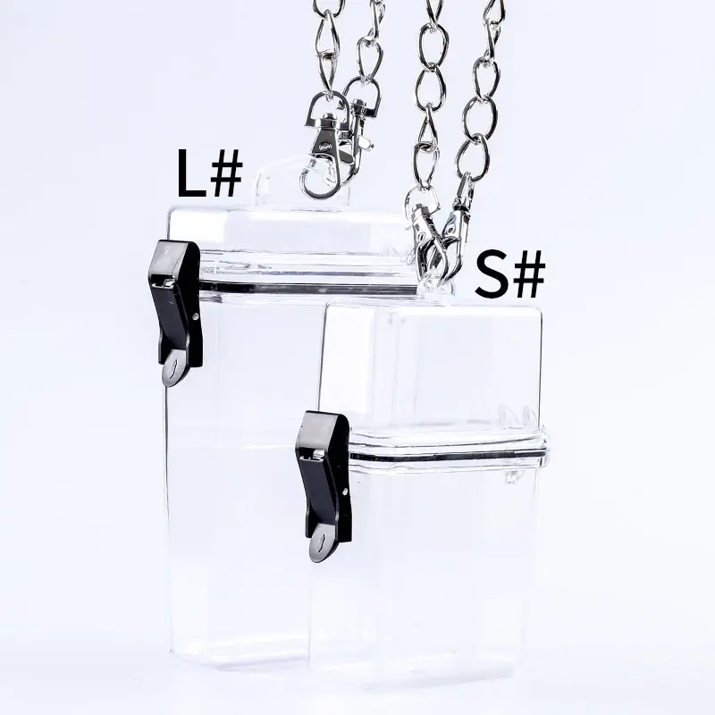 Red Transparent Lighter Chain Bag for Women - Image 20