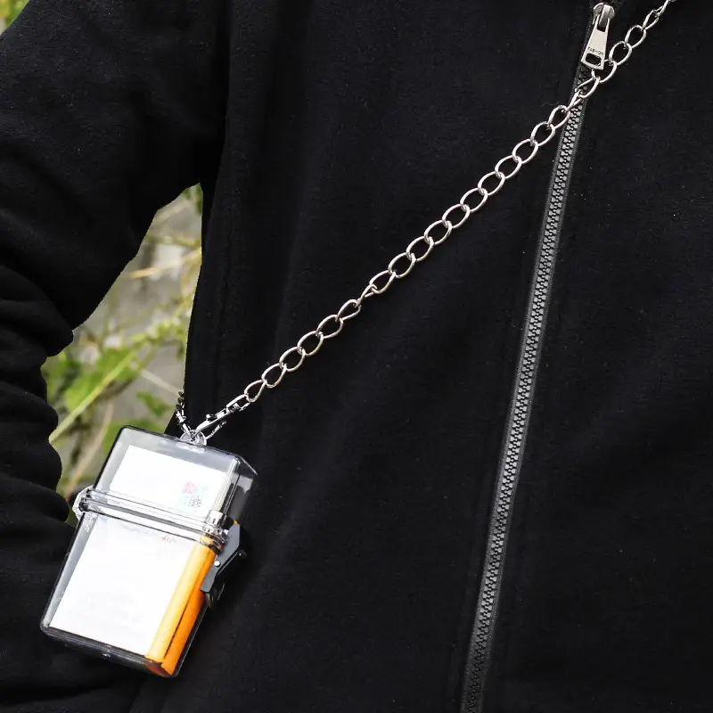 Red Transparent Lighter Chain Bag for Women - Image 21