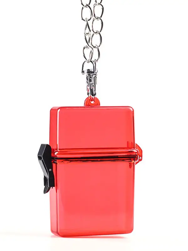 Red Transparent Lighter Chain Bag for Women - Image 10