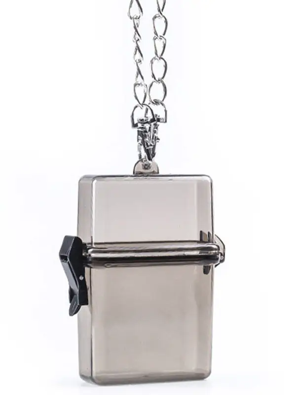 Red Transparent Lighter Chain Bag for Women - Image 12
