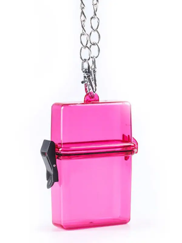 Red Transparent Lighter Chain Bag for Women - Image 13