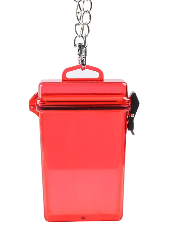 Red Transparent Lighter Chain Bag for Women - Image 16