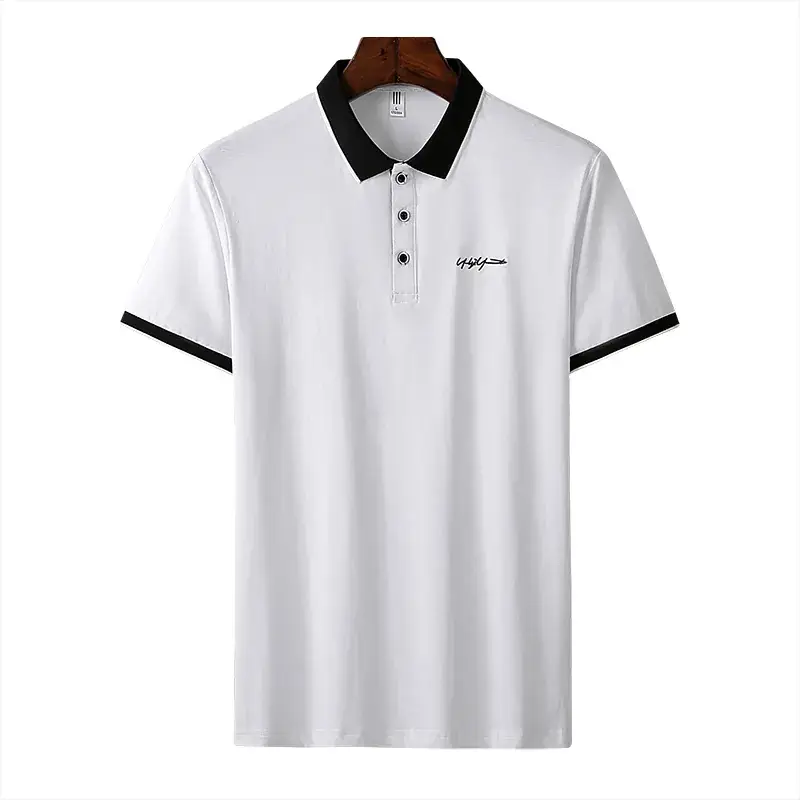 Men Slim Fit Grey Cotton Polo T-Shirt