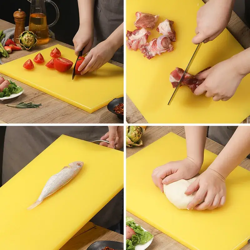 Yellow Square Plastic Cutting Board for Home & Kitchen - Image 5