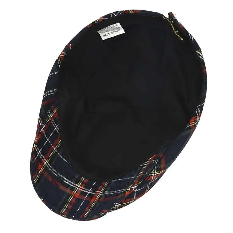 British Plaid Beret Men Sun Protection Visor - Image 5