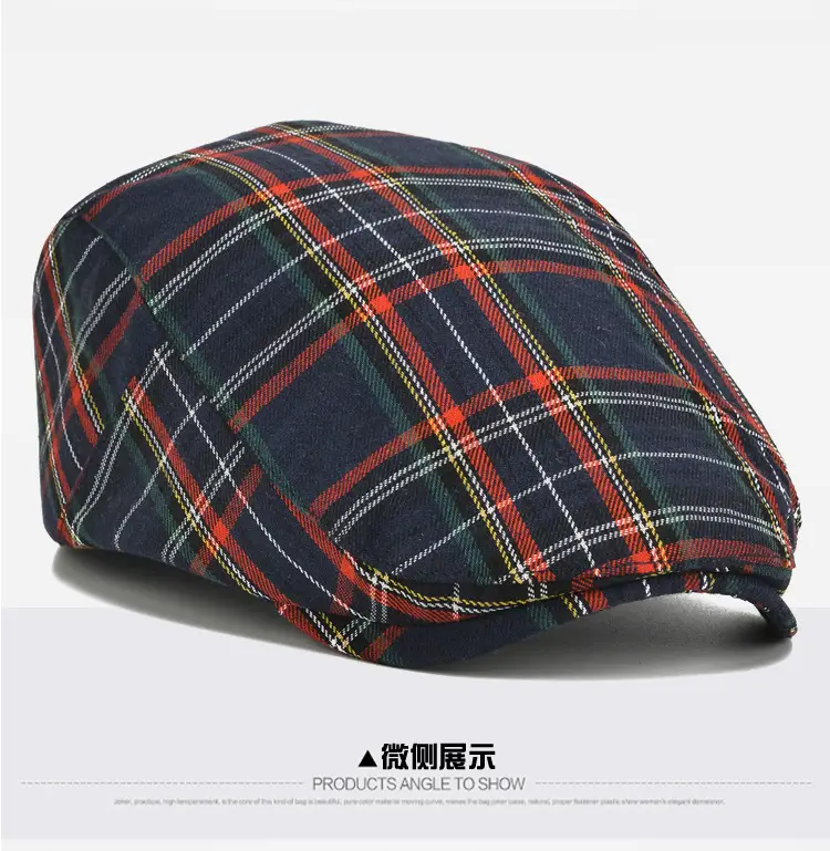 British Plaid Beret Men Sun Protection Visor — feature 10