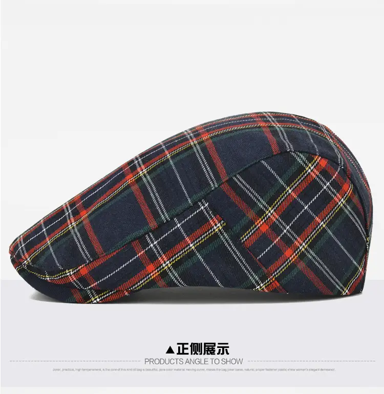 British Plaid Beret Men Sun Protection Visor — feature 11