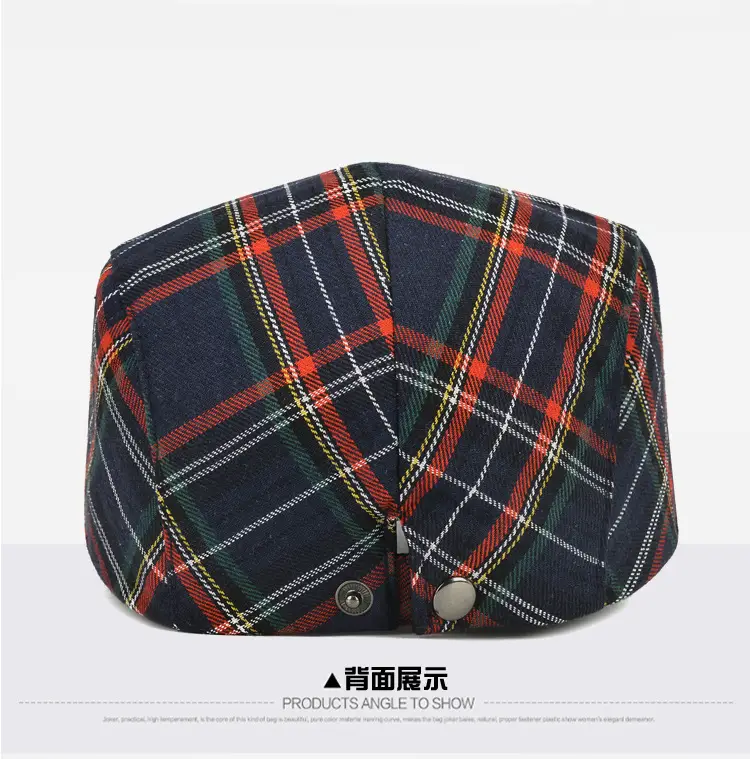 British Plaid Beret Men Sun Protection Visor — feature 12