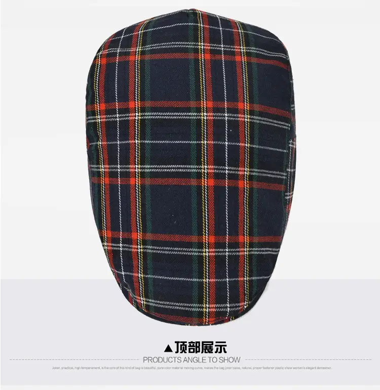 British Plaid Beret Men Sun Protection Visor — feature 13