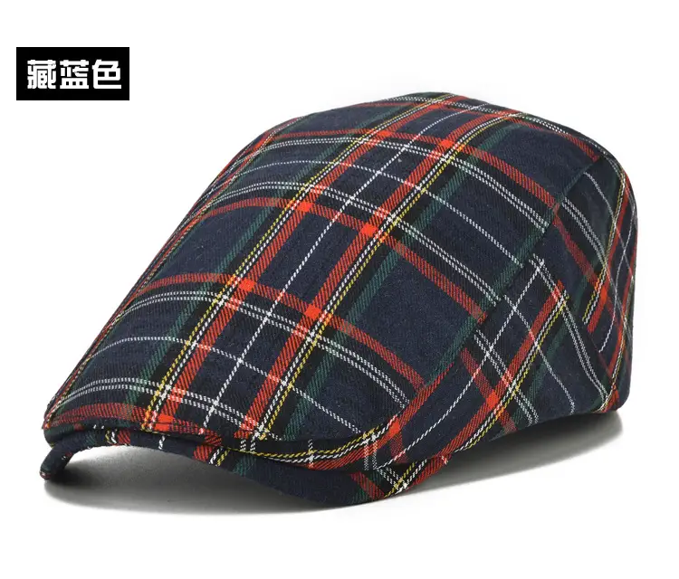 British Plaid Beret Men Sun Protection Visor — feature 5