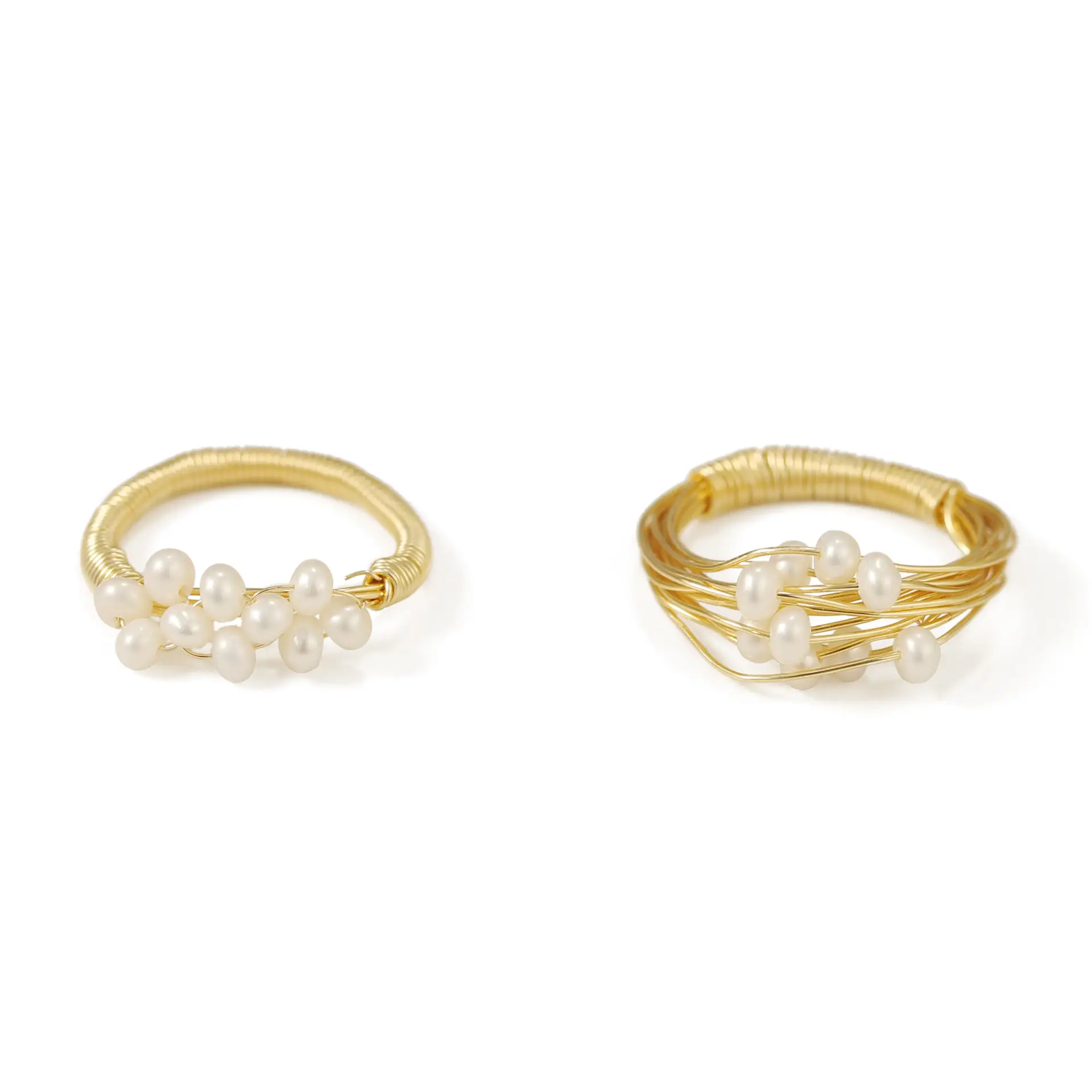 Golden Pearl Winding Ring for Women - Image 6