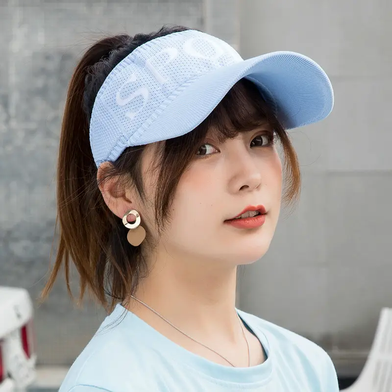 Women's Korean Version Baseball Visor Cap with Diamond Choker