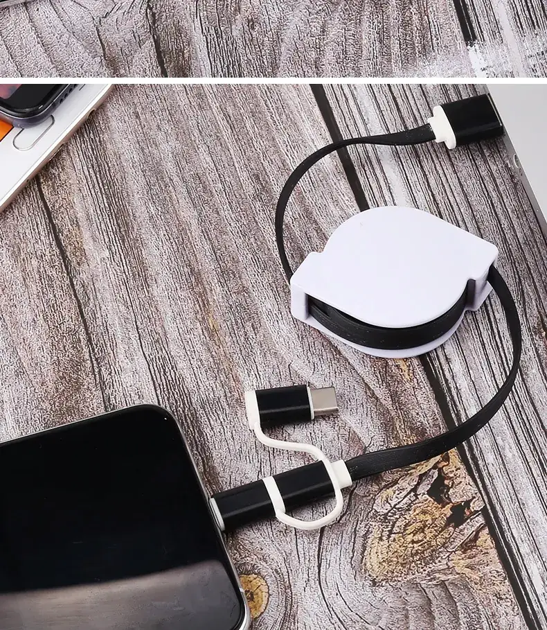 Tie-Back Three-In-One Charging Cable for Mobile Phone - Image 3