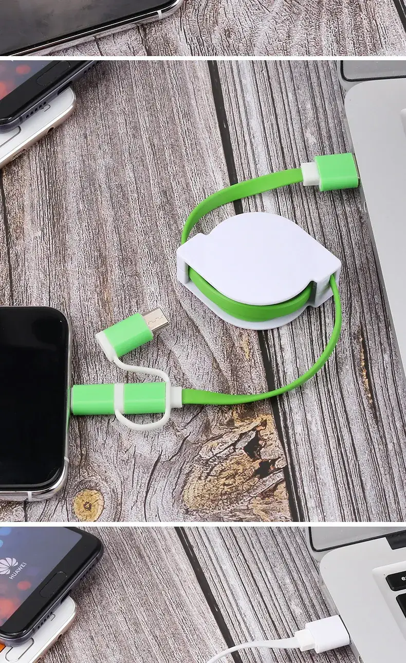 Tie-Back Three-In-One Charging Cable for Mobile Phone - Image 4
