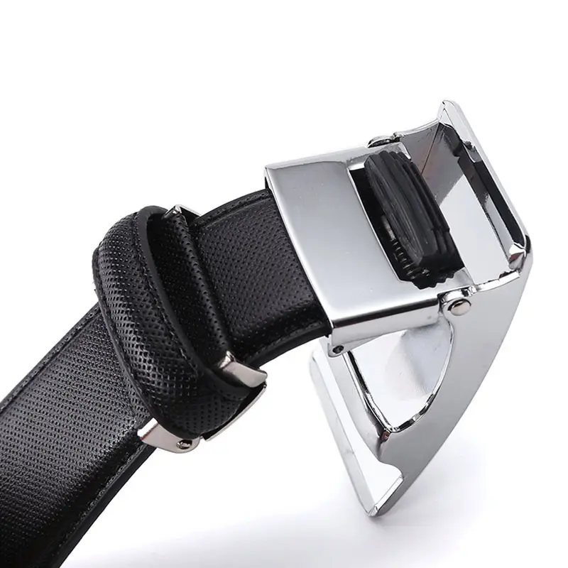 Zinc Alloy Belt for Men with Automatic Buckle Genuine Leather - Image 6