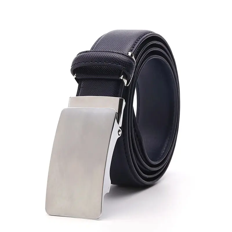 Zinc Alloy Belt for Men with Automatic Buckle Genuine Leather - Image 3