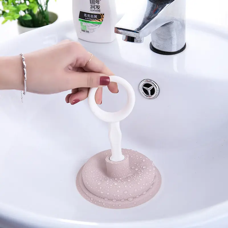 Pink Multi-Function Sink Suction Cup Toilet Tool - Image 5
