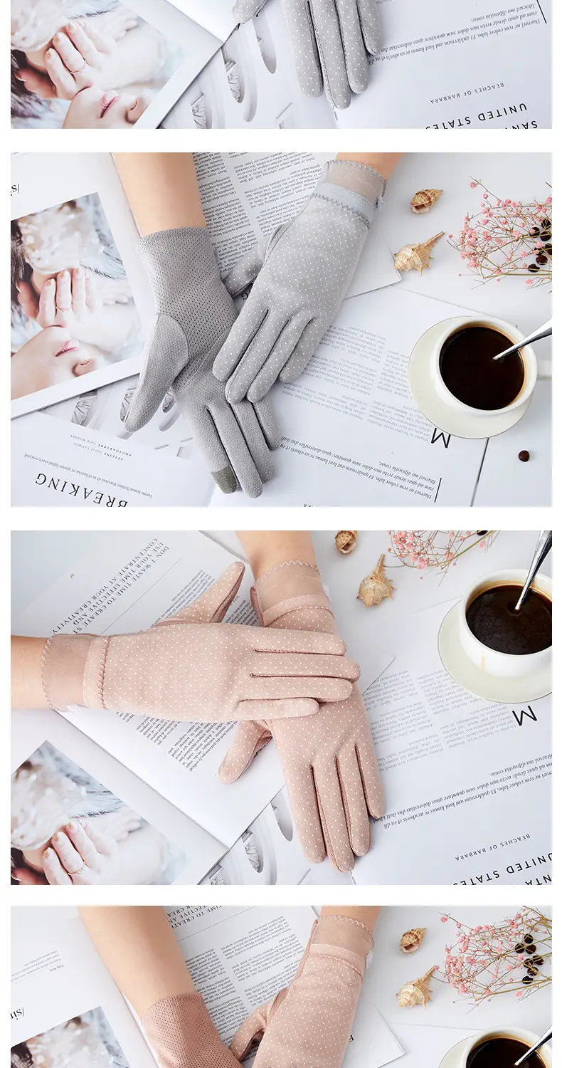 Women's Grey Touch Screen Gloves with Butterfly Design — feature 13