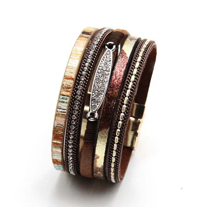 Multi-Layer Braided Magnetic Buckle Bracelet for Women - Image 6
