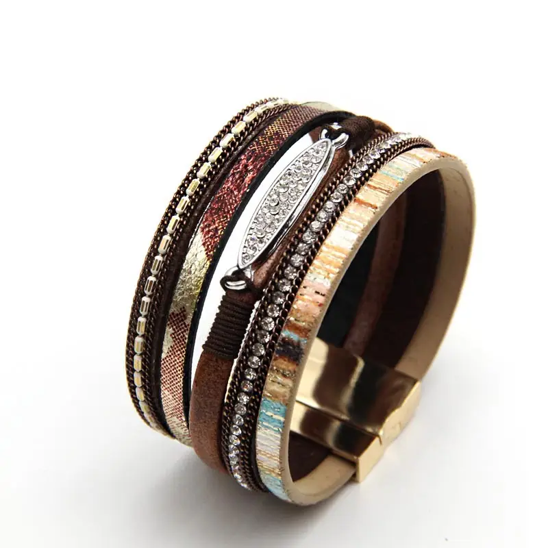 Multi-Layer Braided Magnetic Buckle Bracelet for Women - Image 4