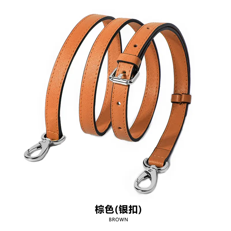 Adjustable Leather Shoulder Bag with Silver Buckle - Image 14