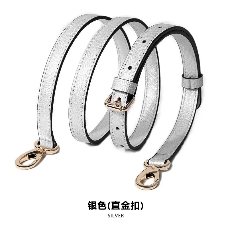 Adjustable Leather Shoulder Bag with Silver Buckle - Image 19