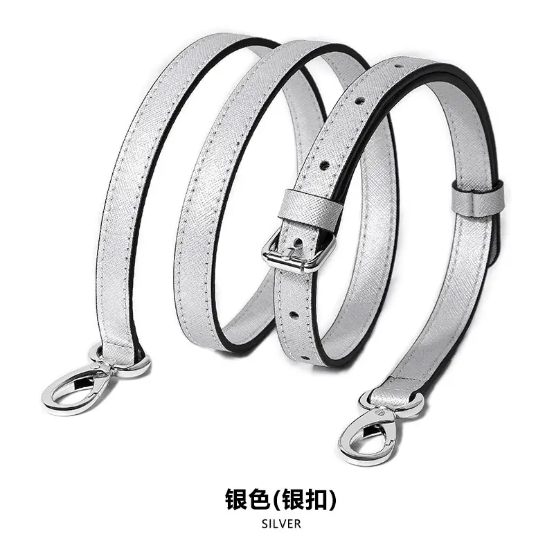 Adjustable Leather Shoulder Bag with Silver Buckle - Image 20