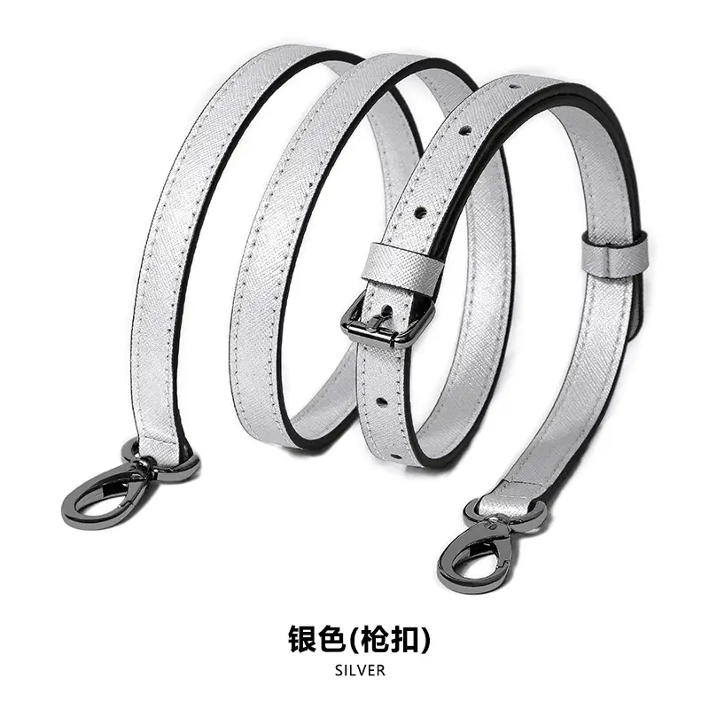 Adjustable Leather Shoulder Bag with Silver Buckle - Image 21