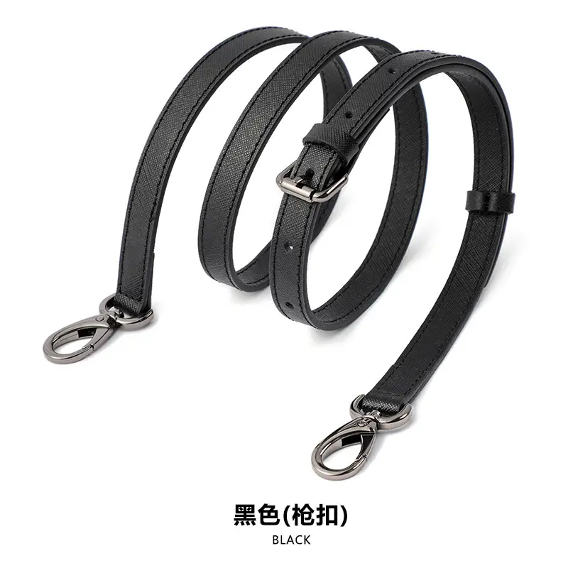 Adjustable Leather Shoulder Bag with Silver Buckle - Image 3