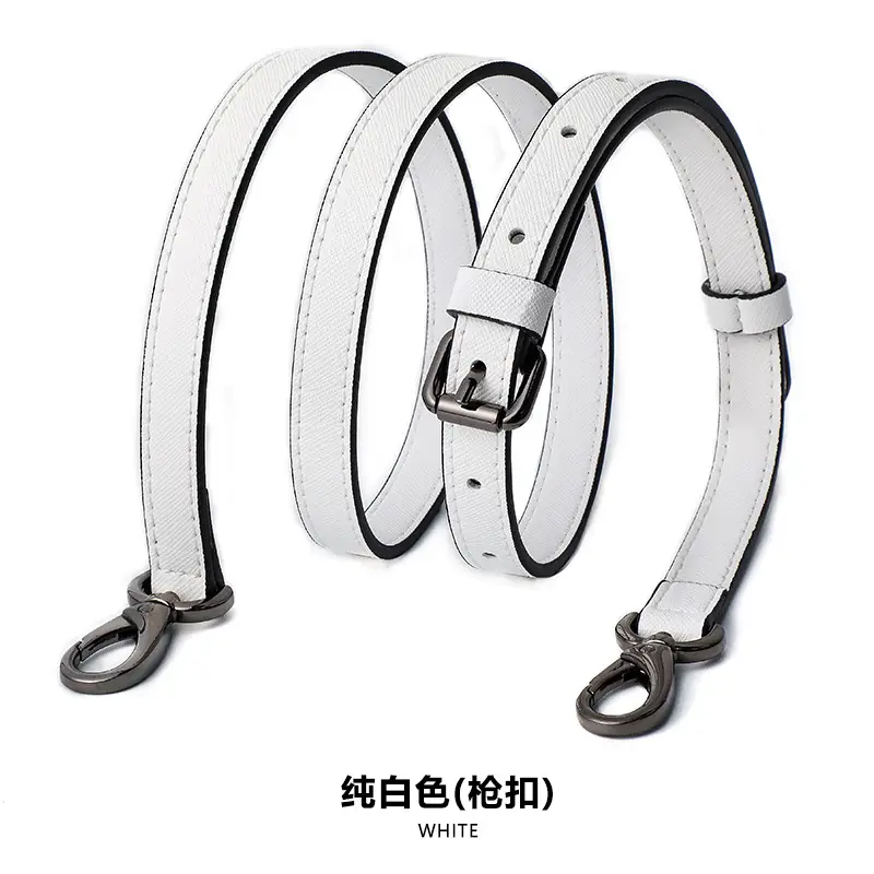 Adjustable Leather Shoulder Bag with Silver Buckle - Image 33