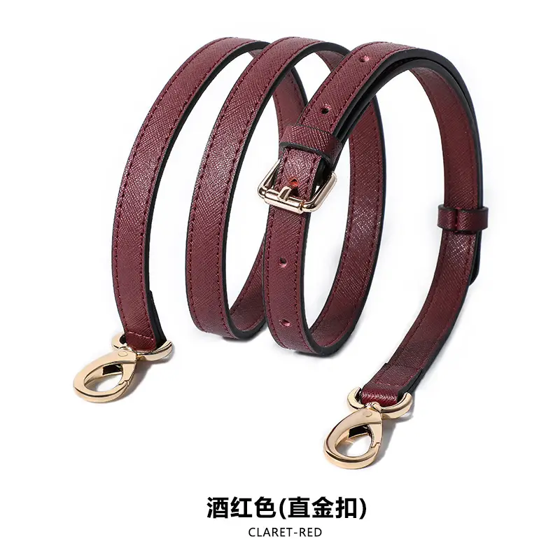 Adjustable Leather Shoulder Bag with Silver Buckle - Image 4