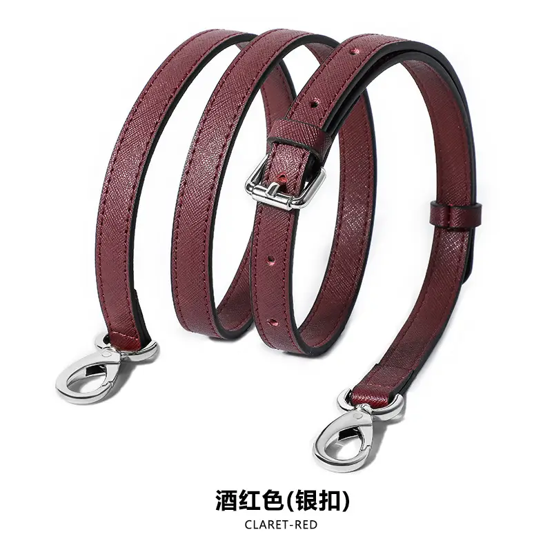 Adjustable Leather Shoulder Bag with Silver Buckle - Image 5
