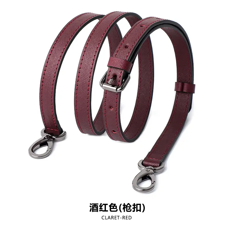 Adjustable Leather Shoulder Bag with Silver Buckle - Image 6
