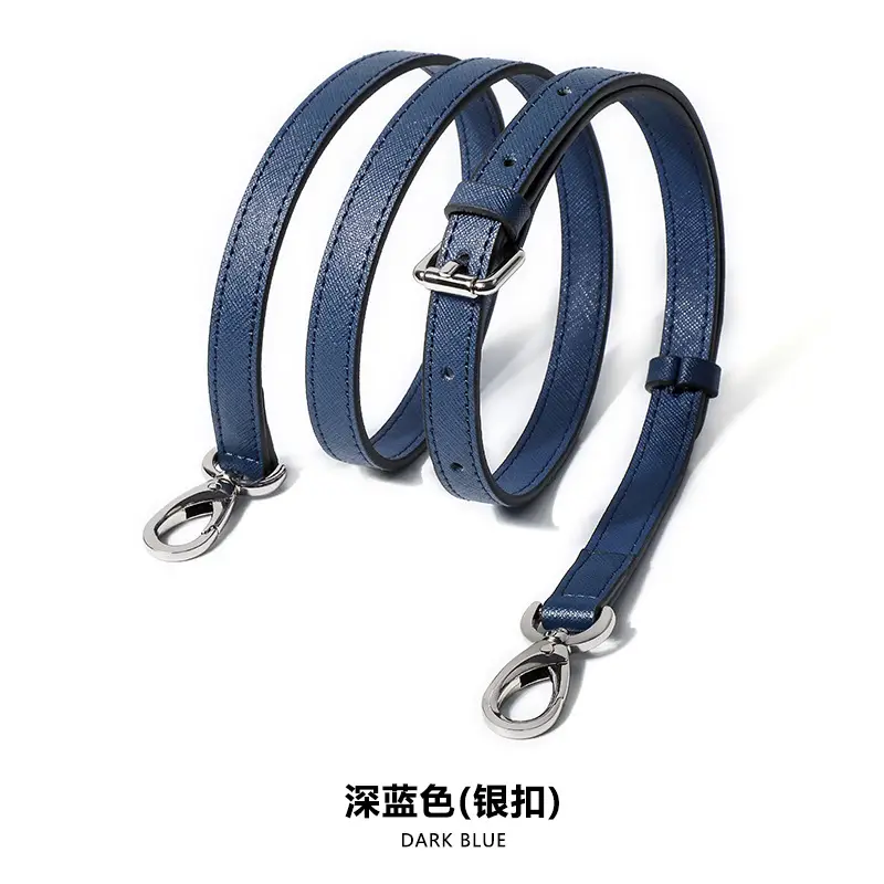 Adjustable Leather Shoulder Bag with Silver Buckle - Image 8