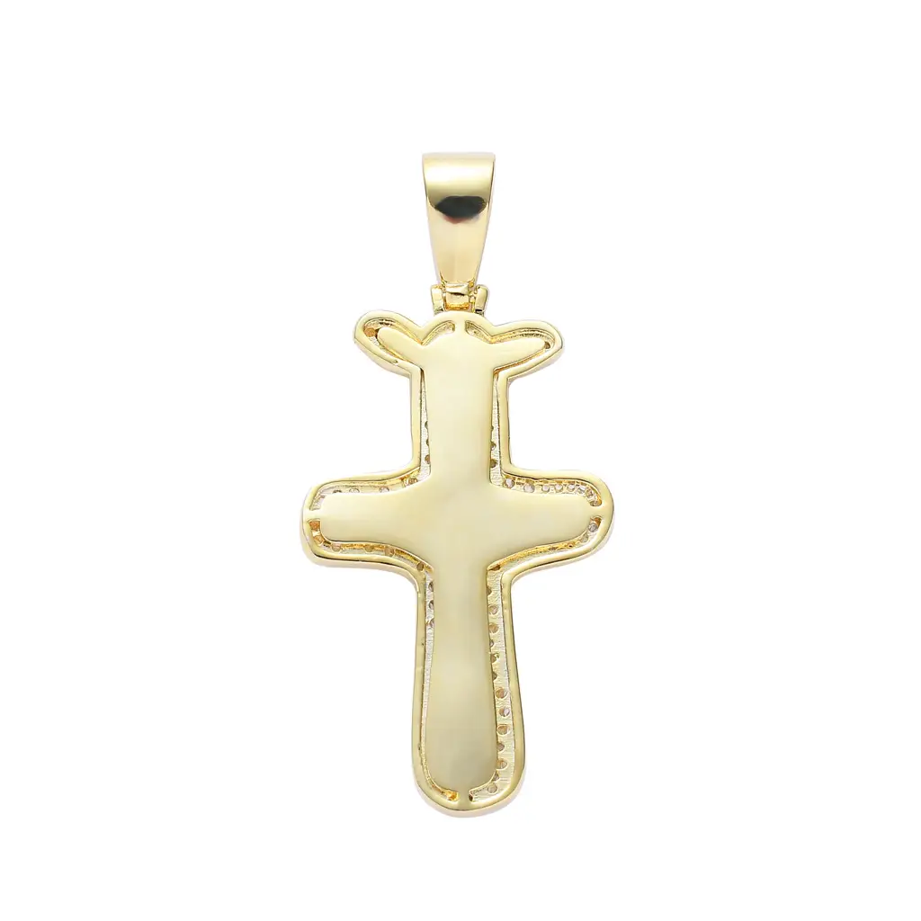 Hip-Hop Cross Necklace with Crystal Accents - Image 7