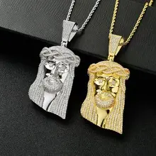 Hip-Hop Cross Necklace with Crystal Accents — feature 25