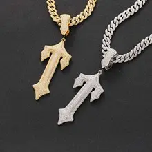 Hip-Hop Cross Necklace with Crystal Accents — feature 27