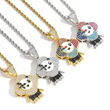 Hip-Hop Cross Necklace with Crystal Accents — feature 34