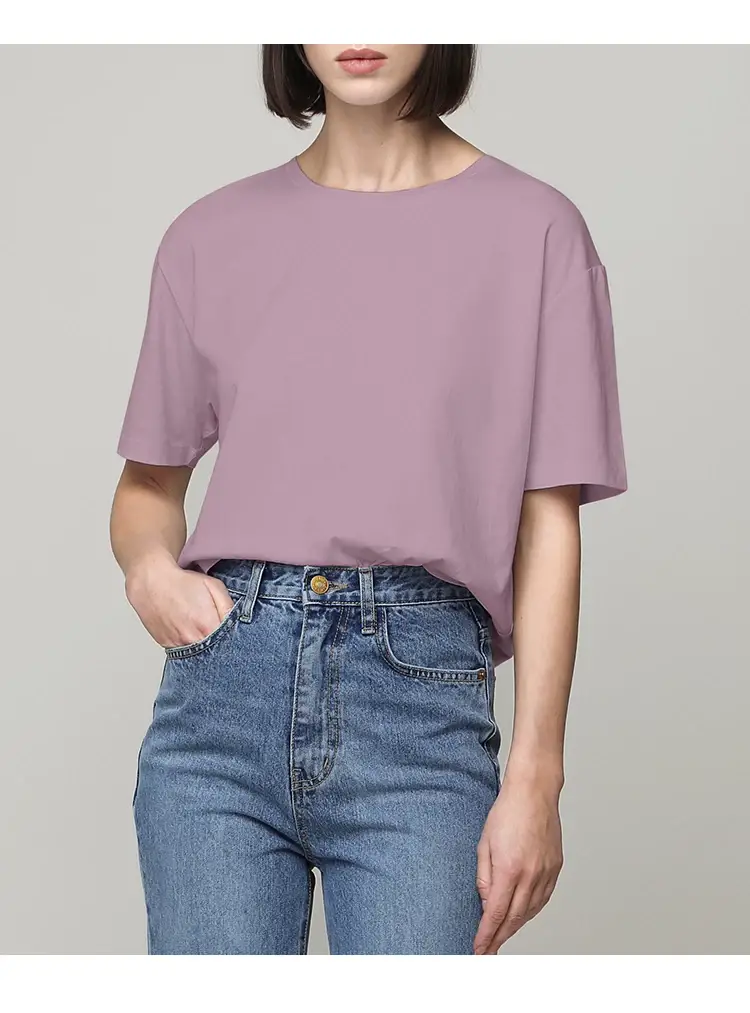 Men Women Cotton T-Shirt Blue Loose Summer — feature 18