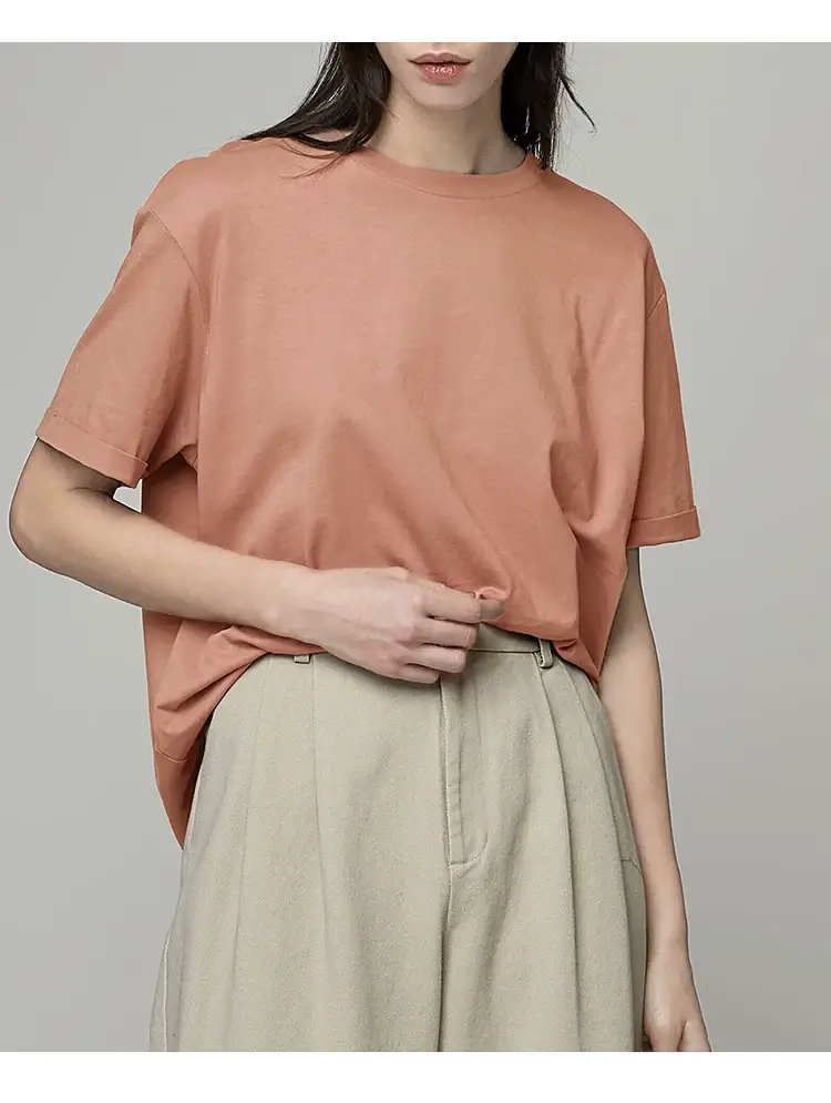 Men Women Cotton T-Shirt Blue Loose Summer — feature 19