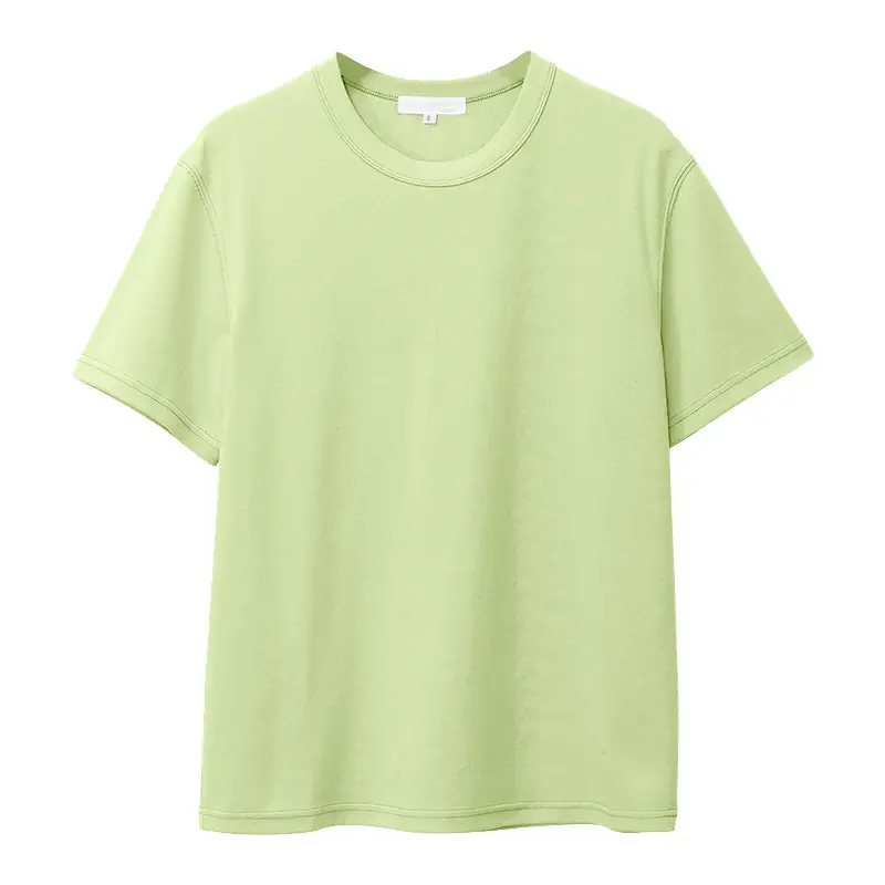 Men Women Cotton T-Shirt Blue Loose Summer - Image 6