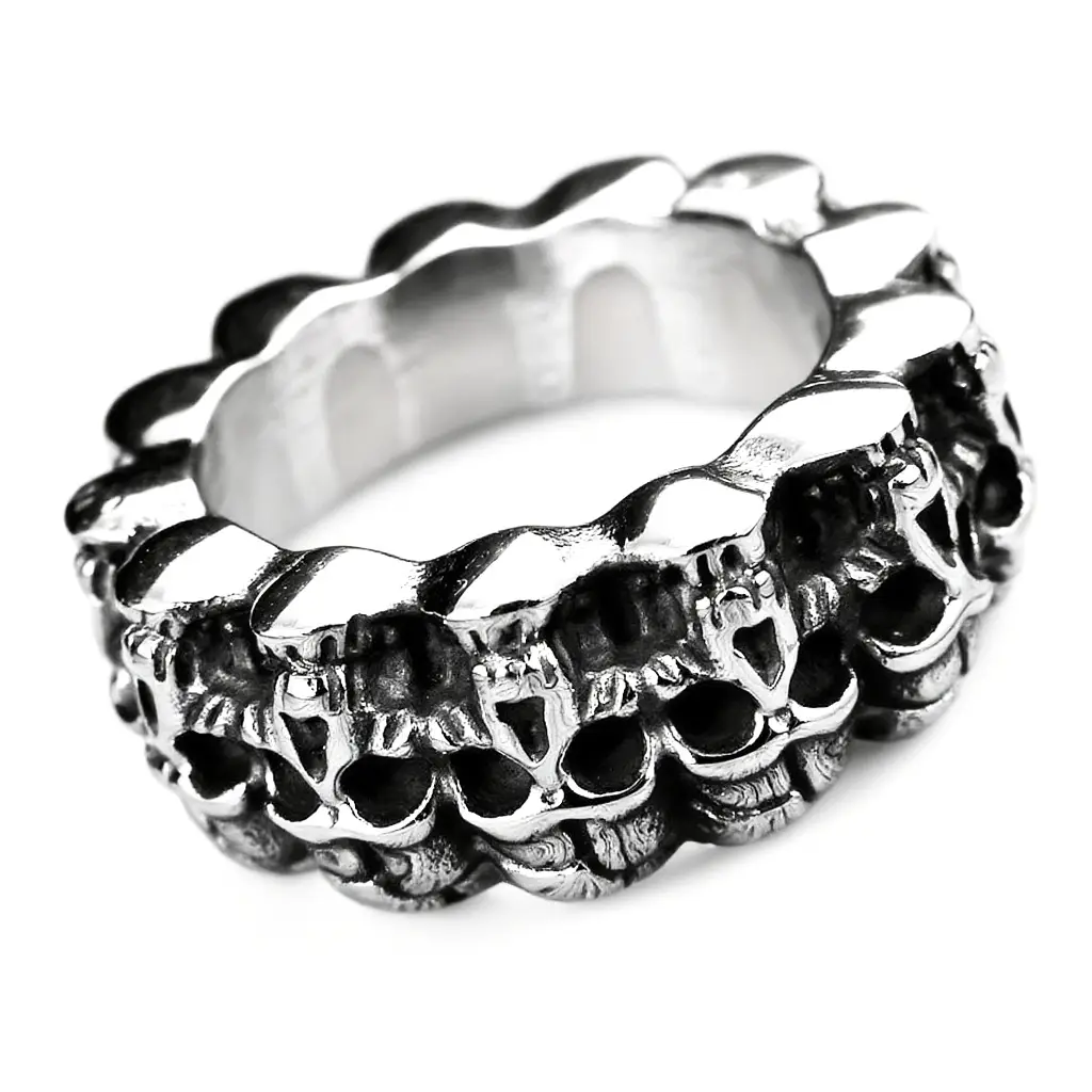 Vintage Skull Titanium Steel Men's Ring