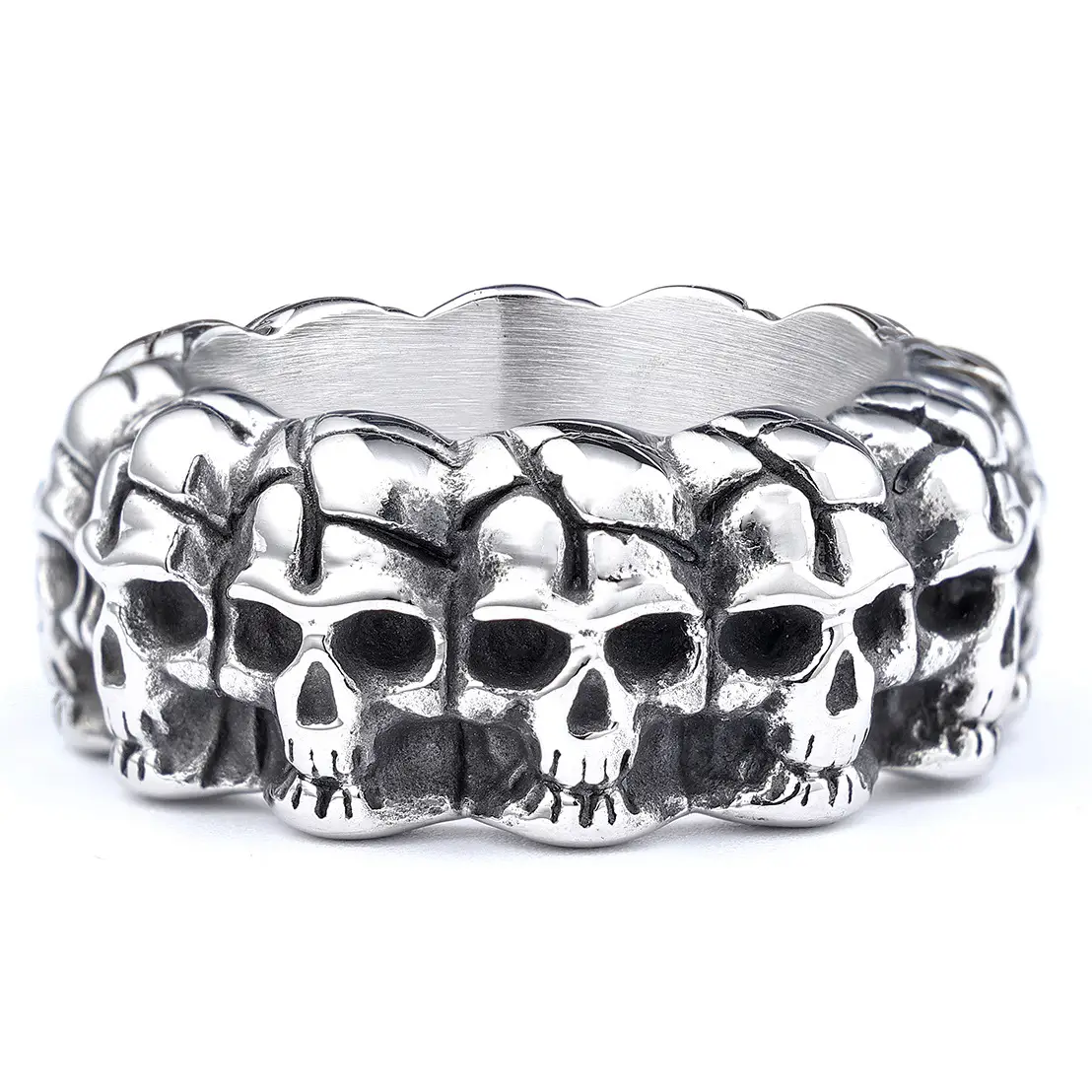 Vintage Skull Titanium Steel Men's Ring
