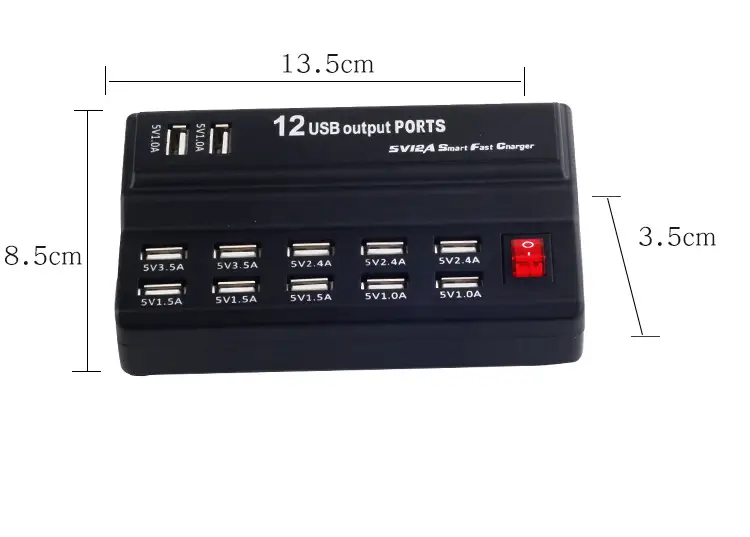 12-Port USB Charger 60W Smart Fast Charging Station — feature 10